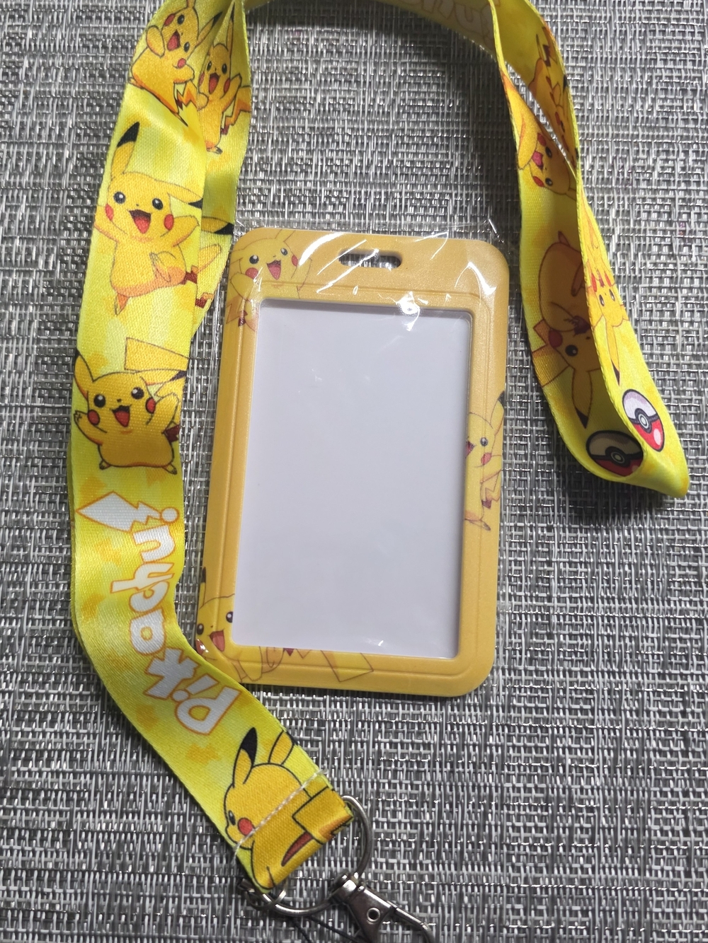 Pikachu Yellow Lanyard Badge Holder - Cute ID Sleeve